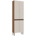 Paneleiros 4 Portas Ebano Fosco/Off White Fosco 1310m - Genialflex