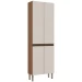 Paneleiros 4 Portas Ebano Fosco/Off White Fosco 1310m - Genialflex