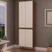 Paneleiros 4 Portas Ebano Fosco/Off White Fosco 1310m - Genialflex