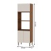 Torre Quente 3 Portas Ebano Fosco/Off White Fosco 1311m - Genialflex