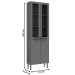 Paneleiros 4 Portas Ebano Fosco/Off White Fosco 1317m - Genialflex