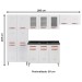 Cozinha de Aço Completa Mirage New 14 Portas 2 Gavetas com Vidro Branco 815486 - Telasul