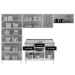 Cozinha de Aço Completa Mirage New 14 Portas 2 Gavetas com Vidro Branco 815486 - Telasul