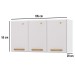 Armário Aéreo Cozinha em Aço Diamante 3 Portas Branco 818004 - Telasul