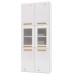 Paneleiro em Aço Diamante 6 Portas com Vidro Branco 818312 - Telasul