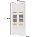 Paneleiro em Aço Diamante 6 Portas com Vidro Branco 818312 - Telasul