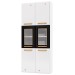 Paneleiro em Aço Diamante 6 Portas com Vidro Branco/Preto 818312 - Telasul