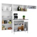 Cozinha de Aço Compacta Diamante 10 Portas 1 Gaveta Branco 818425 - Telasul