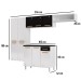 Cozinha de Aço Compacta Diamante 10 Portas 1 Gaveta Branco/Preto 818425 - Telasul