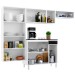 Cozinha de Aço Compacta Diamante 10 Portas 1 Gaveta Branco/Preto 818425 - Telasul