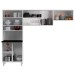 Cozinha de Aço Compacta Diamante 9 Portas com Vidro Branco 818444 - Telasul