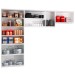 Cozinha de Aço Compacta Diamante 11 Portas com Vidro Branco 818460 - Telasul