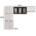 Cozinha de Aço Compacta Diamante 11 Portas com Vidro Branco/Preto 818460 - Telasul
