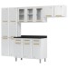 Cozinha de Aço Completa Diamante 14 Portas 3 Gavetas com Vidro Branco 818470 - Telasul