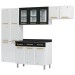Cozinha de Aço Completa Diamante 14 Portas 3 Gavetas com Vidro Branco/Preto 818470 - Telasul