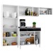 Cozinha de Aço Completa Diamante 14 Portas 3 Gavetas com Vidro Branco/Preto 818470 - Telasul