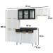 Cozinha de Aço Completa Diamante 14 Portas 3 Gavetas com Vidro Branco/Preto 818470 - Telasul
