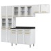 Cozinha de Aço Completa Diamante 14 Portas 3 Gavetas com Vidro Branco 818490 - Telasul
