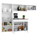 Cozinha de Aço Completa Diamante 14 Portas 3 Gavetas com Vidro Branco 818490 - Telasul
