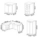 Escritório Completo Smart 5 Portas 2 Gavetas Olmo/Branco - Artany Móveis