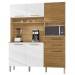 Cozinha Compacta Montesa 6 Portas 2 Gavetas Ripado 3d Freijó/Supremo - Kits Paraná