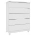 Cômoda Premium 5 Gavetas Neve - Tcil Móveis