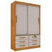 Guarda-Roupa Casal Chicago 2 Portas 6 Gavetas Cinamomo/Off White - Tcil Móveis