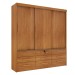Guarda-Roupa Chicago 3 Portas 9 Gavetas Cinamomo - Tcil Móveis