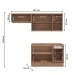 Cozinha Compacta Campanele 6 Portas 3 Gavetas Castanho/Cinza - Politorno