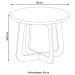 Mesa de Centro Jasmin 100% Mdf Off White/Carvalho - Artely Móveis