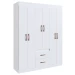 Guarda-Roupa de Solteiro Montevidéu 6 Portas 2 Gavetas Branco - Doripel