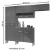 Cozinha Compacta Nala 10 Portas 2 Gavetas com Vidro Ripado 3d Nogueira/Off White- Kits Paraná