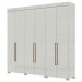 Guarda-Roupa Casal Ita 6 Portas 2 Gavetas Branco - Mx Móveis
