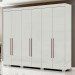 Guarda-Roupa Casal Ita 6 Portas 2 Gavetas Branco - Mx Móveis