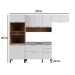 Cozinha Completa Avelã 10 Portas 2 Gavetas Mel/Branco 907414 - Telasul
