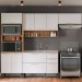 Cozinha Completa Avelã 10 Portas 2 Gavetas Mel/Branco 907414 - Telasul