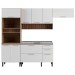 Cozinha Completa Avelã 10 Portas 2 Gavetas Mel/Branco 907414 - Telasul