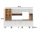Cozinha Completa Avelã 15 Portas 2 Gavetas com Vidro Mel/Branco 907432 - Telasul