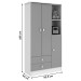 Guarda-Roupa Infantil 3 Portas 2 Gavetas Azul 1410 - Percasa