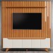 Estante para TV Até 75 Polegadas Grécia 4 Portas 1 Gaveta com Led Cascata Off White/Naturalle 11766 - Mavaular