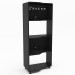 Estante para Livros Force Two 3 Prateleiras Preto/Branco - Politorno