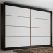 Guarda-Roupa Casal Sevilha 2 Portas 6 Gavetas Flex Preto/Branco - Mademarques