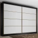 Guarda-Roupa Casal Sevilha 2 Portas 6 Gavetas Flex Preto/Branco - Mademarques