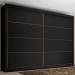 Guarda-Roupa Casal Sevilha 2 Portas 6 Gavetas Flex Preto/Branco - Mademarques