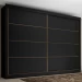 Guarda-Roupa Casal Sevilha 2 Portas 6 Gavetas Flex Preto/Branco - Mademarques