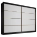 Guarda-Roupa Casal Sevilha 2 Portas 6 Gavetas Flex Preto/Branco - Mademarques