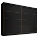 Guarda-Roupa Casal Sevilha 2 Portas 6 Gavetas Flex Preto/Branco - Mademarques