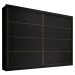 Guarda-Roupa Casal Sevilha 2 Portas 6 Gavetas Flex Preto/Branco - Mademarques