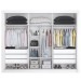 Guarda-Roupa Casal Zuma 3 Portas 6 Gavetas com Espelho Branco Acetinado 11196 - Mademarques