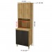 Torre Quente 4 Portas 3 Prateleiras Chumbo/Castani - Indekes